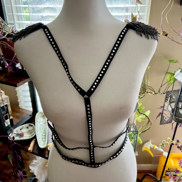 NWOT Victorias Secret strappy rhinestone sequin lingerie - Picture 3 of 10